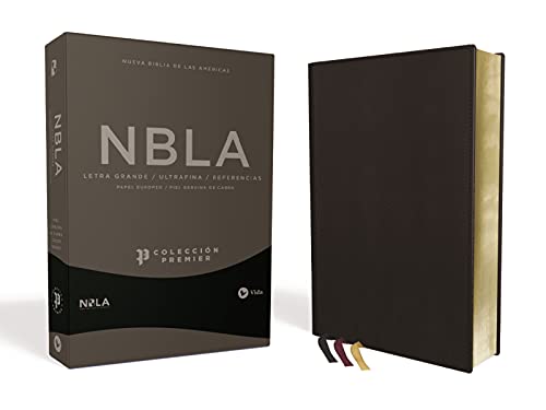 Nbla Biblia Ultrafina, Colección Premier, Negro Cubierta de piel – Texto grande