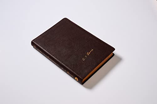 Reina Valera Revisada Biblia Reflexiones de C. S. Lewis, Leathersoft, Café, Interior a DOS Colores