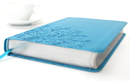 Biblia Reina Valera 1960 letra grande. Símil piel azul, tamaño manual