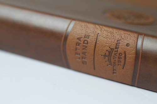 Biblia Reina Valera 1960 letra grande. Símil piel canela con cremallera
