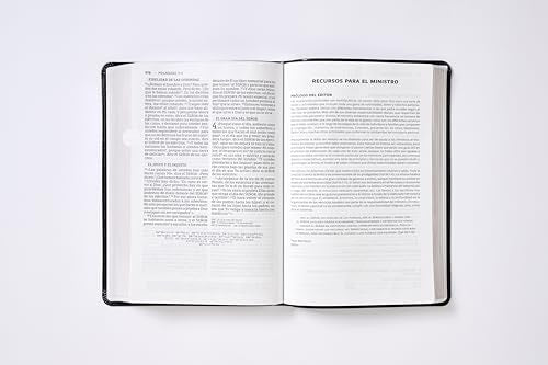 NBLA, Biblia del Ministro, Letra gigante, Leathersoft, Negra, Comfort Print