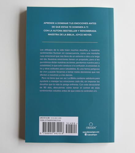 Maneja Tus Emociones (Un Devocional de 90 Días): Sabiduría Diaria Para Mantenerse Estable En Un Mundo Inestable / Managing Your Emotions
