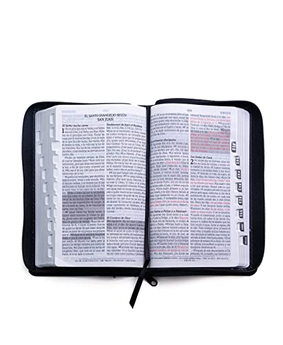 Santa Biblia de Promesas Reina Valera 1960 / Tamaño Manual / Letra Grande / Piel Especial Con Índice Y Cierre / Negra // Spanish Promise Bible Rvr60 / ... / Leathersoft with Index and Zipper / Black