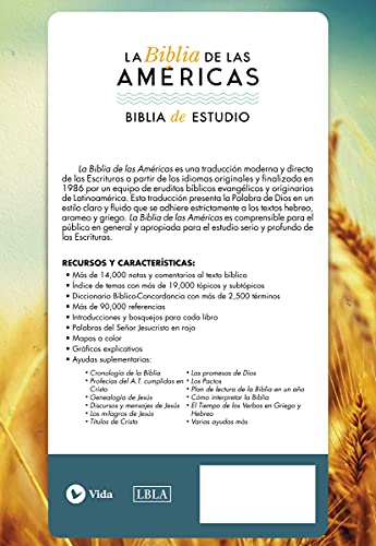 LBLA, Biblia de Estudio, Tapa dura
