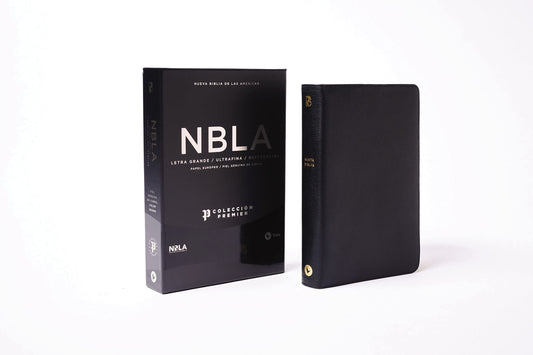 Nbla Biblia Ultrafina, Colección Premier, Negro Cubierta de piel – Texto grande