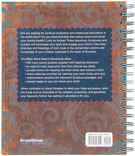 Bible Word Search Devotional: 100 Days of Wisdom from the Book of Proverbs