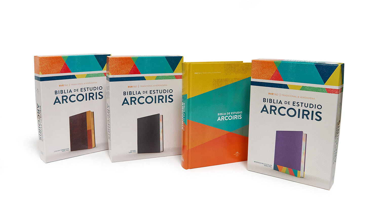 Biblia Reina Valera 1960 de Estudio Arcoiris multicolor, tapa dura | RVR 1960 Rainbow Study Bible, Multicolor, Hardcover