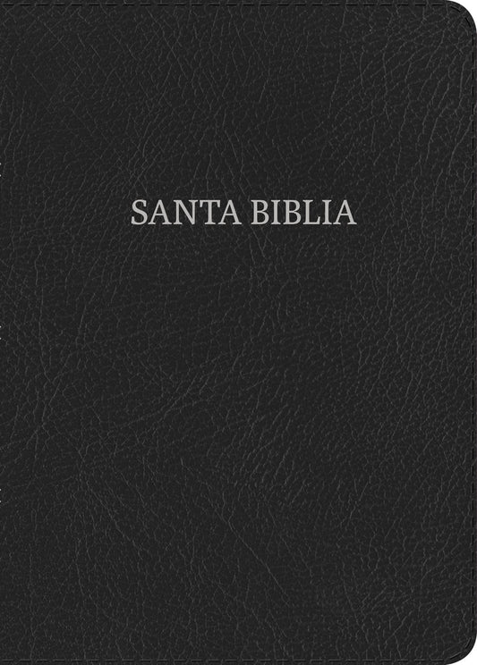 Biblia Reina Valera 1960 Tamaño manual. Letra grande, piel fabricada, negro / Hand Size Bible RVR 1960. Giant Print, Bonded Leather, Black