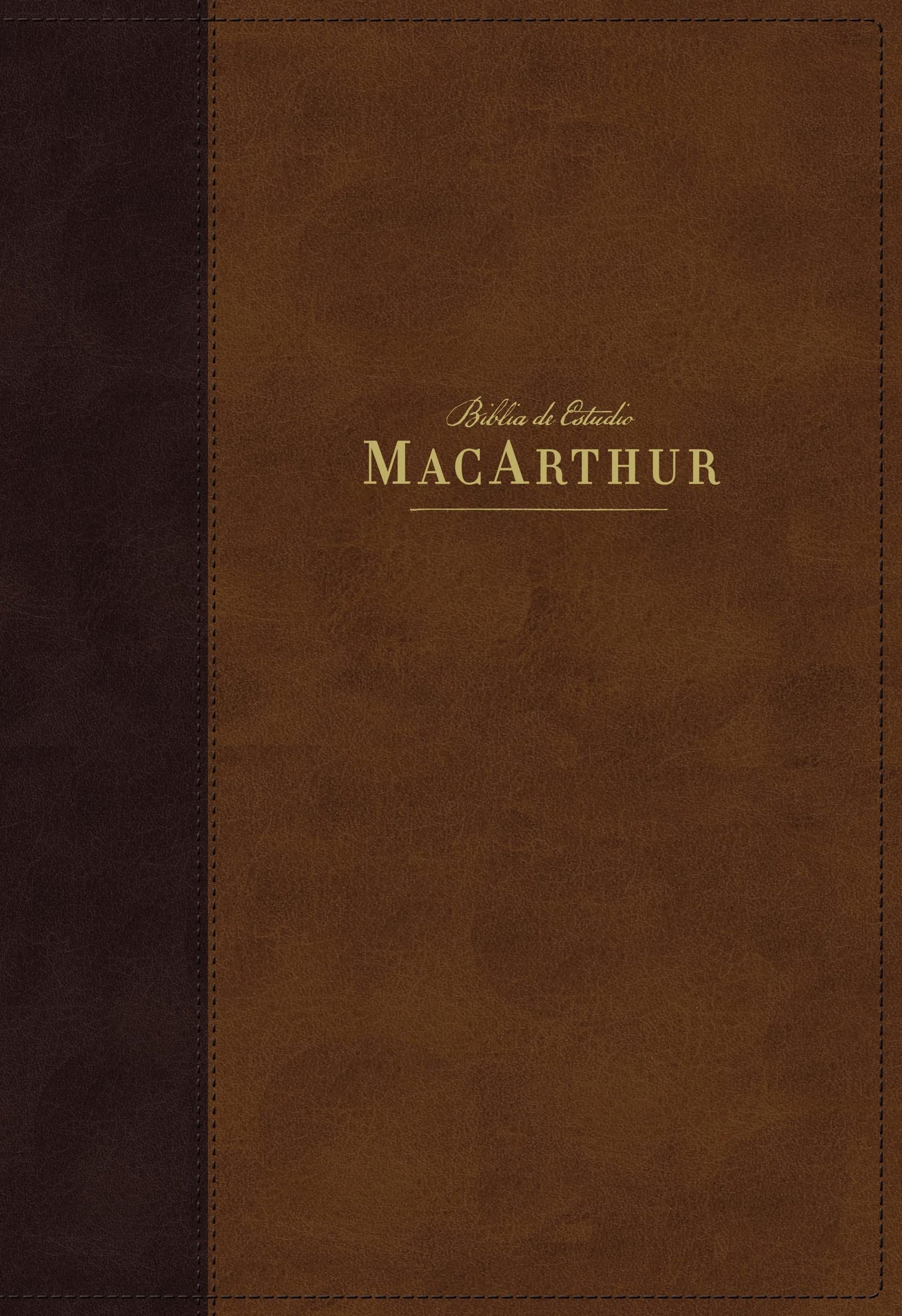 Nbla Biblia de Estudio Macarthur, Leathersoft, Café, Interior a dos Colores, con Índice