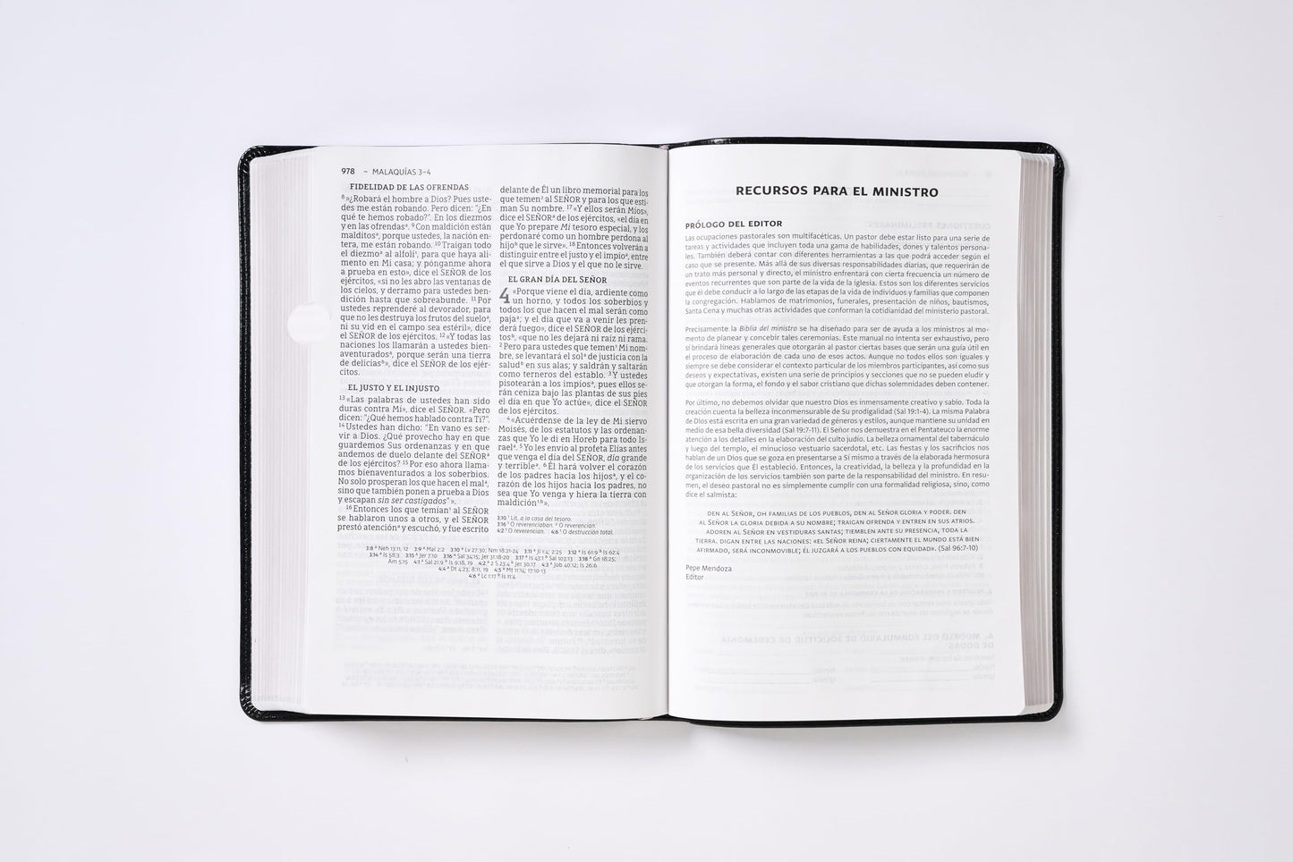 NBLA, Biblia del Ministro, Letra gigante, Leathersoft, Negra, Comfort Print