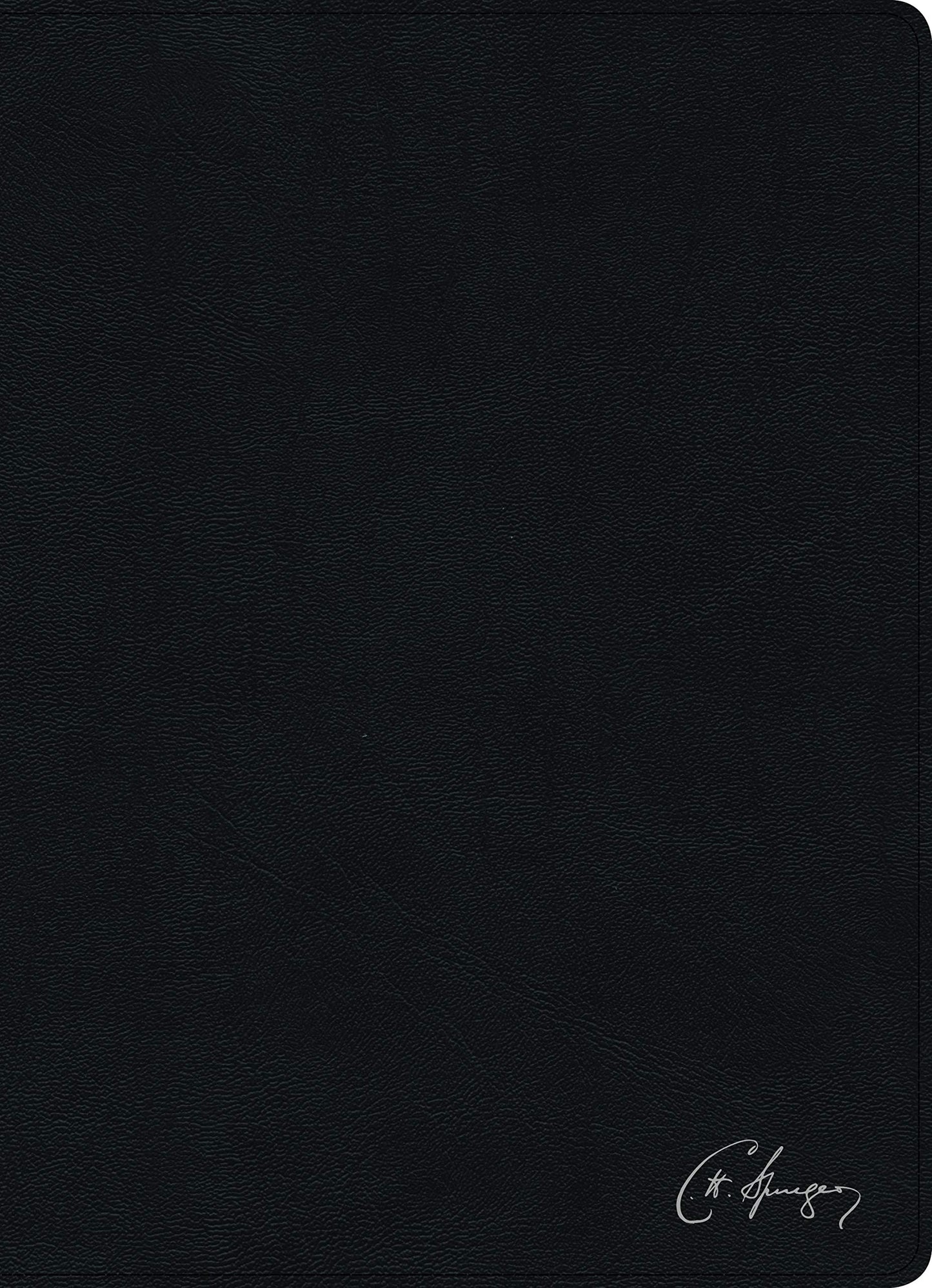 RVR 1960 Biblia de estudio Spurgeon, negro piel genuina