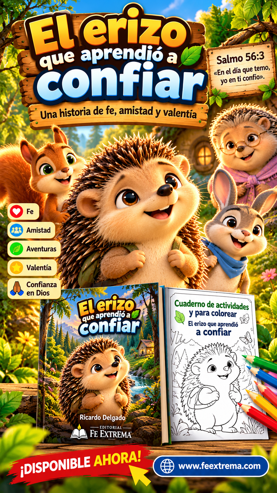 🦔 EL ERIZO QUE APRENDIÓ A CONFIAR 🌳✨