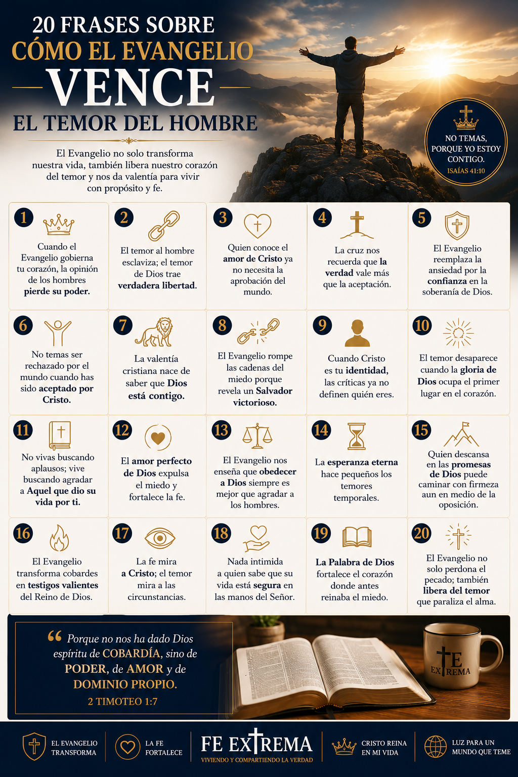 20 Fraces Sobre Como El Evangelio Vence El Temor Del Hombre