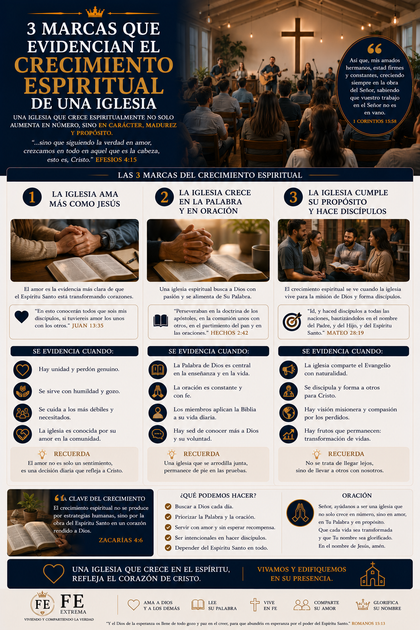 3 marcas que evidencian el crecimiento espiritual de una iglesia