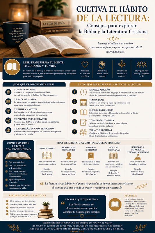 Cultiva El Hábito De La Lectura: Consejos Para Explorar La Biblia y La Literatura Cristiana