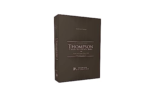 NIV, Thompson Chain-Reference Bible, Premium Goatskin Leather, Black, Premier Collection, Black Letter, Art Gilded Edges, Comfort Print