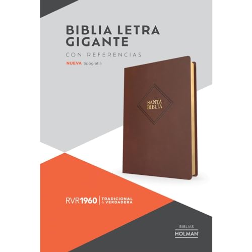 RVR 1960 Biblia letra gigante, café piel fabricada (Edición 2023): Santa Biblia