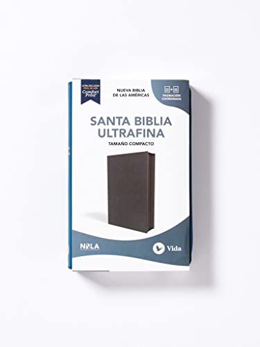 Nbla Santa Biblia Ultrafina, Tamaño Compacto, Piel Fabricada, Azul, con Cierre, (Edición Letra Roja)