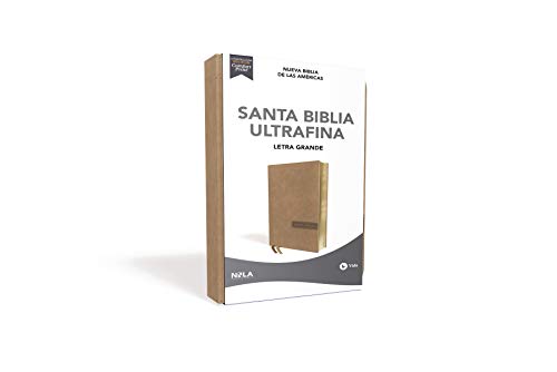 Nbla Santa Biblia Ultrafina, Letra Grande, Tamaño Manual, Leathersoft, Beige, Edición Letra Roja, Imitación piel.