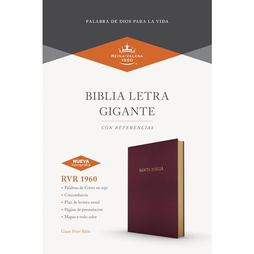 RVR 1960 Biblia letra gigante, borgoña imitación piel (Edición 2023): Santa Biblia