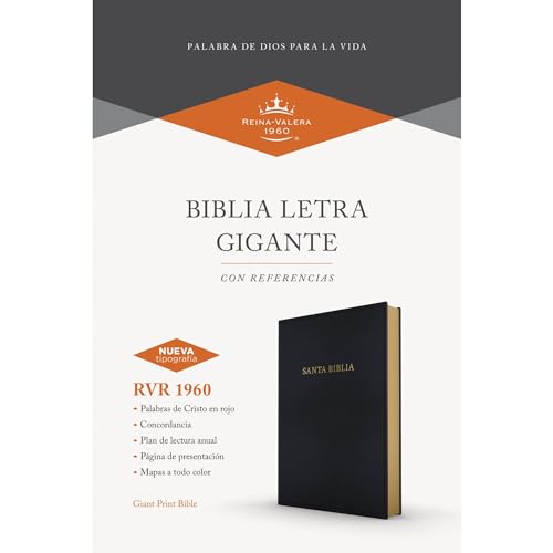 RVR 1960 Biblia letra gigante, negro imitación piel (Edición 2023): Con referencias. Nueva tipografía