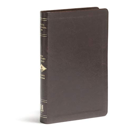 RVR 1960 Biblia de Estudio Scofield Tamano Personal, chocolate oscuro símil piel