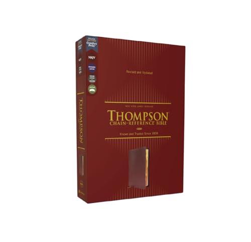 NKJV, Thompson Chain-Reference Bible, Genuine Leather, Calfskin, Burgundy, Red Letter, Comfort Print