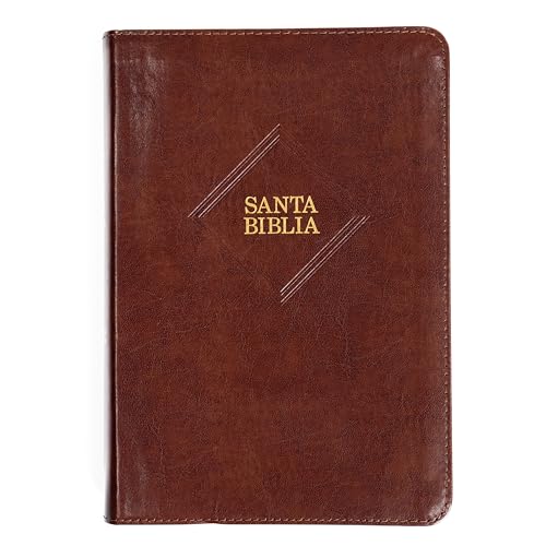 RVR 1960 Biblia letra gigante, café piel fabricada (Edición 2023): Santa Biblia