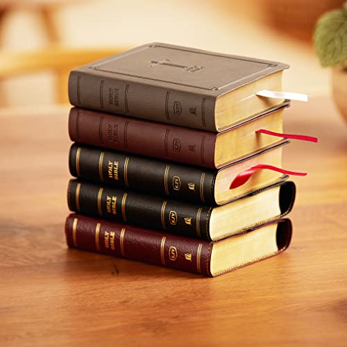 KJV, Reference Bible, Compact, Large Print, Snapflap Leather-Look, Black, Red Letter, Comfort Print: Holy Bible, King James Version