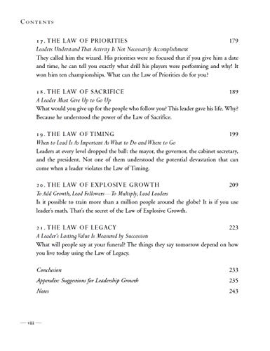 The 21 Irrefutable Laws Of Leadership Workbook