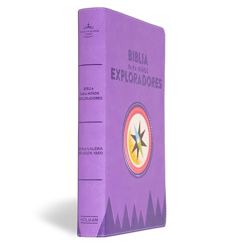 RVR 1960 Biblia para niños exploradores, lavanda compás símil piel / RVR 1960 Kid's explorer Bible, lavander, LeatherTouch