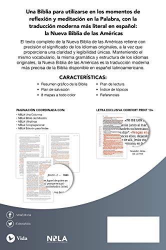 Biblia Nbla, Una Columna Con Referencias, Letra Grande, Tapa Dura/Tela, Gris, Edición Letra Roja