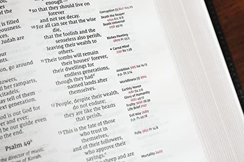 NIV, Thompson Chain-Reference Bible, Handy Size, European Bonded Leather, Black, Red Letter, Comfort Print