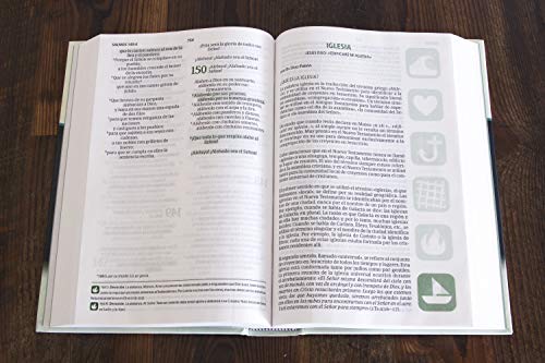Nueva Versión Internacional Biblia del Pescador, letra grande, verde tapa dura | NVI Fisher of Men Bible, Large Print, Green, Hardcover