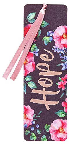 Hope Bookmark (Fabric) – Exquisite Fabric Bookmark for Everyone –Foil Stamped, Makes an Inspirational Gift for Book Lovers