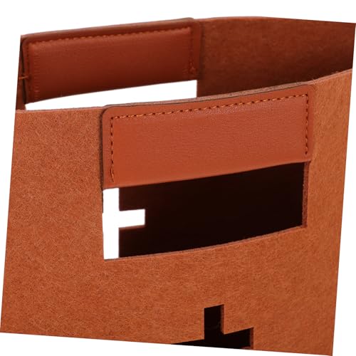 Operitacx Bolsa De Almacenamiento De La Biblia Bolsas De La Biblia Bolso De Fieltro Con Cruz Ahuecada Bolso De La Biblia Con Diseño Biblia Bolsas De Tela Sintió Light Brown