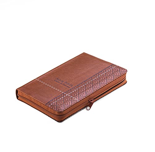 Santa Biblia de Promesas Reina Valera 1960 / Tamaño Manual / Letra Grande / Piel Especial Con Cierre / Café // Spanish Promise Bible Rv60 / Handy Size / Large Print / Leathersoft with Zipper / Brown