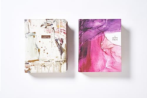NBLA, Santa Biblia, Edición Artística Ilustrada, Leathersoft, Multicolor/Crema, Palabras de Jesús en Rojo, Comfort Print