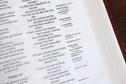 NIV, Thompson Chain-Reference Bible, Handy Size, Leathersoft, Burgundy, Red Letter, Comfort Print