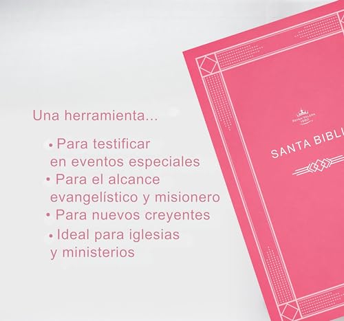 RVR 1960 Biblia económica de evangelismo, rosa tapa rústica