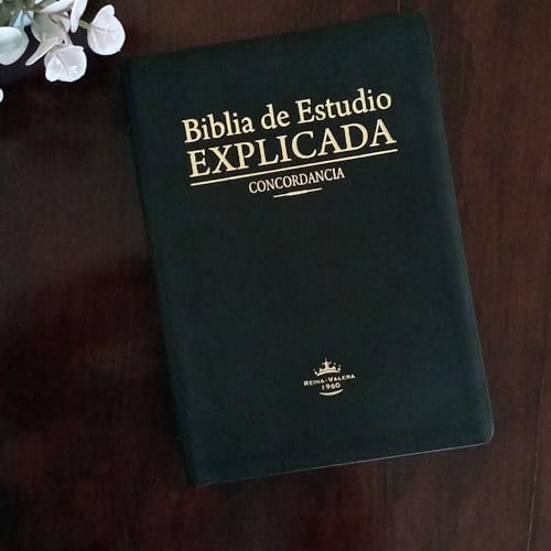 Biblia de Estudio Explicada (Piel especial negra) (Spanish Edition)