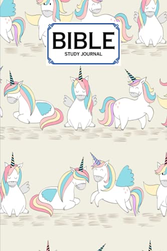 Bible Study Journal: Unicorn Cover Bible Study Journal, A Creative Christian Workbook, A Simple Guide To Journaling Scripture, 120 Pages, Size 6" x 9" By Astrid Bode