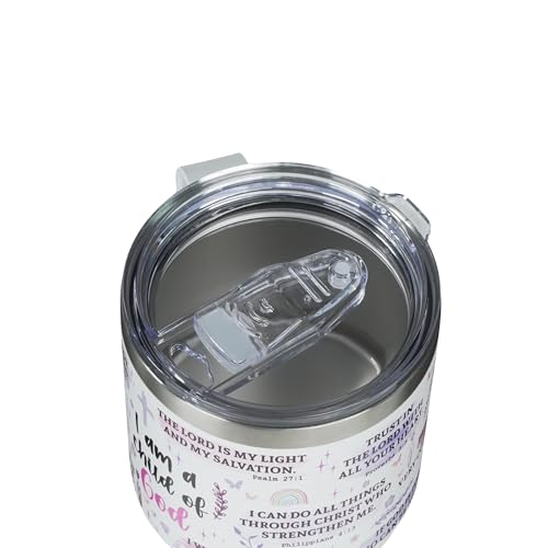 ▶ Vaso con texto en inglés "I Am A Child Of God", taza cristiana de viaje con versículo bíblico, regalo inspirador de cumpleaños, bautismo o fe católica para mujeres.