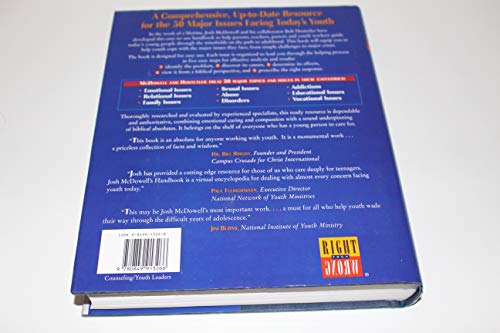 Josh McDowell's Handbook on Counseling Youth: A Comprehensive Guide for Equipping Youth Workers, Pastors, Teachers, and Parents