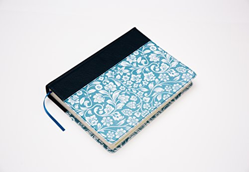 Biblia De Apuntes: Reina-Valera 1960 Azul, Piel Genuina Y Tela Impresa / Blue, Genuine Leather and Printed Cloth