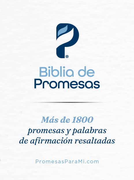 Santa Biblia de Promesas Reina Valera 1960 / Tamaño Manual / Letra Grande, Piel Especial, Azul