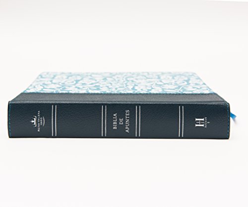 Biblia De Apuntes: Reina-Valera 1960 Azul, Piel Genuina Y Tela Impresa / Blue, Genuine Leather and Printed Cloth