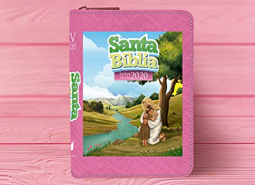 Biblia Rvr 2020 Para Niñas Rosada Vinilo Con Cierre (Bible Rvr 2020 Pocket Size Girls Pink Vinyl with Zipper (Spanish Edition)