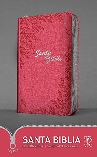 Santa Biblia NTV, Edición zíper, Flores rosa (SentiPiel) (Spanish Edition)