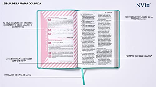 NVI Biblia de la Mamá Ocupada, Leathersoft, Truquesa, Edición Letra Roja: Inspiración Diaria Aun Cuando Solo Tienes Un Minuto